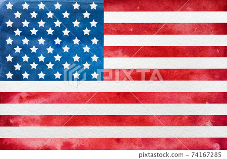 Beautiful drawing of the American Flag and patterns 74167285