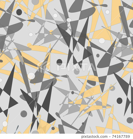 Shattered Abstract in grays and yellow seamless vector repeat pattern Shattered Abstract in grays and yellow seamless vector repeat pattern 74167789