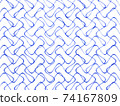 Blue scribbles, abstract chaotic lines, scrawls 74167809