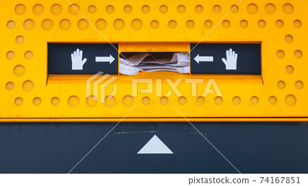 Disposable plastic gloves for protection 74167851