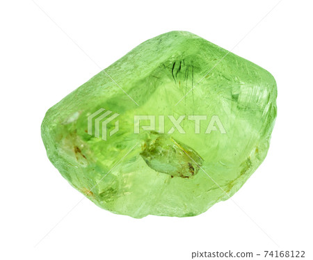 rough olivine (peridot, chrysolite) gem cutout 74168122