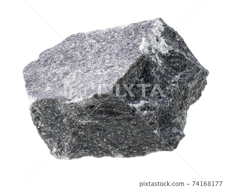 unpolished andesite rock cutout on white 74168177