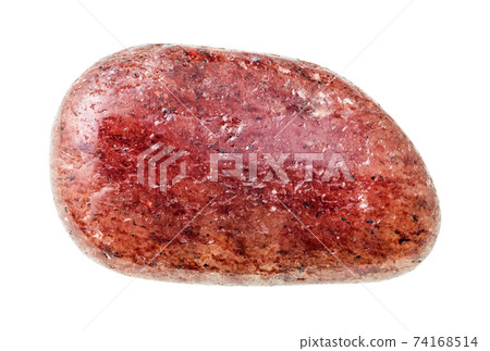 tumbled red aventurine gem stone cutout on white tumbled red aventurine gem stone cutout on white 74168514