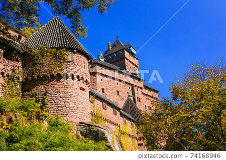 Castle Haut-Koenigsbourg - impressive medieval fortress in France (Alsace,Strasbourg) Castle Haut-Koenigsbourg - impressive medieval fortress in France (Alsace,Strasbourg) 74168946