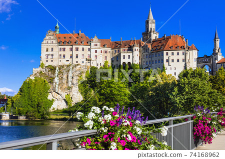 Beautiful places of Gremany - Sigmaringen town with impressive castle 74168962