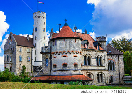 Beautiful casles of Europe - impressive Lichtenstein. Germany 74168971