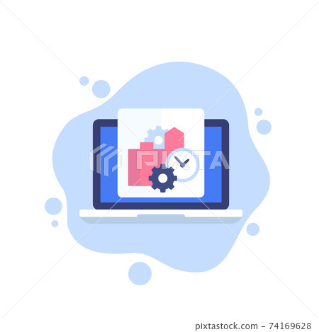 productivity, business software vector icon 74169628