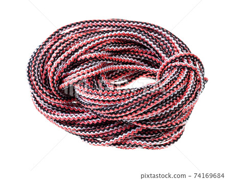 bight of multicolour synthetic rope cut out bight of multicolour synthetic rope cut out 74169684