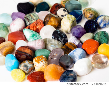 many various gem stones close up many various gem stones close up 74169694