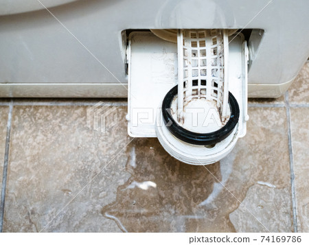 open filter of washing machine and water puddle open filter of washing machine and water puddle 74169786