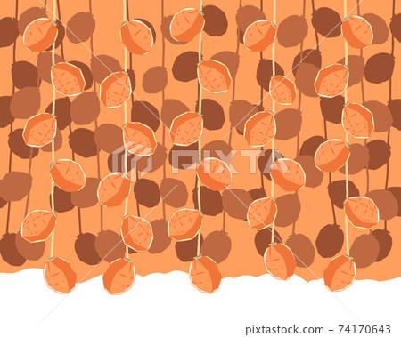 Many dried persimmons hung Many dried persimmons hung 74170643