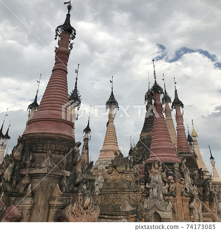Scenery of Kakku ruins, a famous tourist attraction in Myanmar 74173085