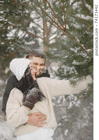 Winter snow couple love story Winter snow couple love story 74173442