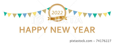 garland, new year's card, vector 74176227
