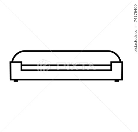 Sofa icon on white. Sofa icon on white. 74176400