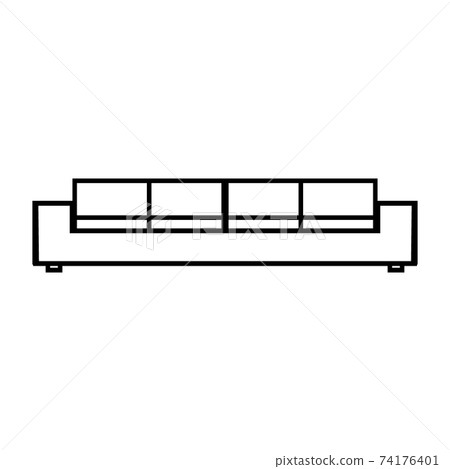 Sofa icon on white. Sofa icon on white. 74176401