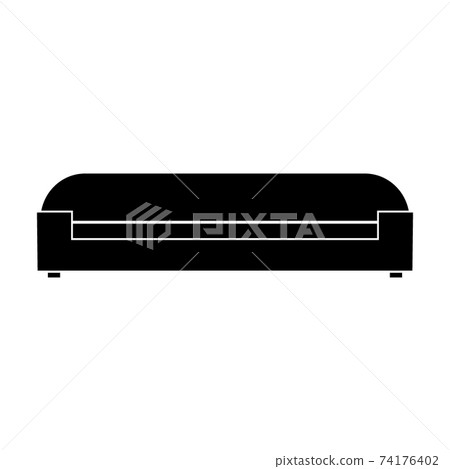 Sofa icon on white. Sofa icon on white. 74176402