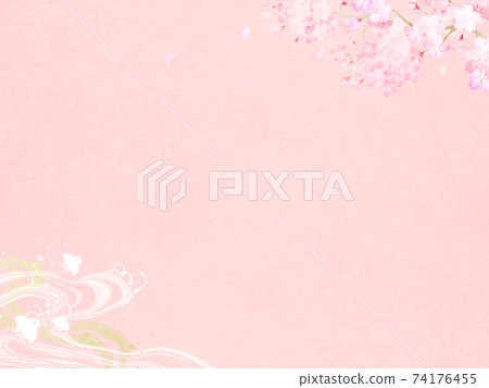 春季日語背景-有多種變體 74176455