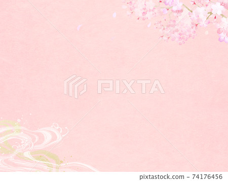 Spring Japanese background-there are multiple variations 74176456