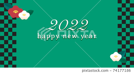 新年問候2022山茶花 74177186