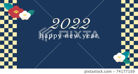 新年問候2022山茶花 74177189