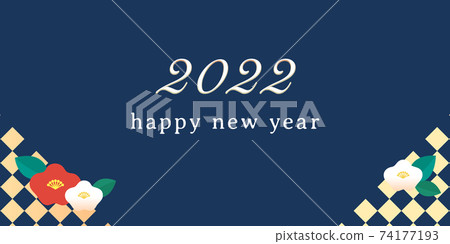 新年問候2022山茶花 74177193