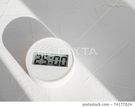 數字計時器25分鐘。 25:00。時間管理/例程。 74177824