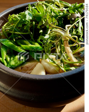 Korean traditional food cold soybean paste soup Korean traditional food cold soybean paste soup 74179384