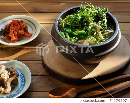 Korean traditional food cold soybean paste soup Korean traditional food cold soybean paste soup 74179397