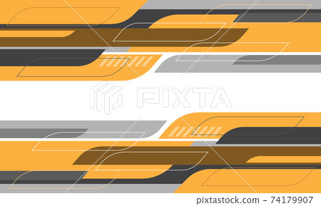 Abstract yellow grey geometric curve cyber futuristic style on white design modern technology background vector illustration. Abstract yellow grey geometric curve cyber futuristic style on white design modern technology background vector illustration. 74179907