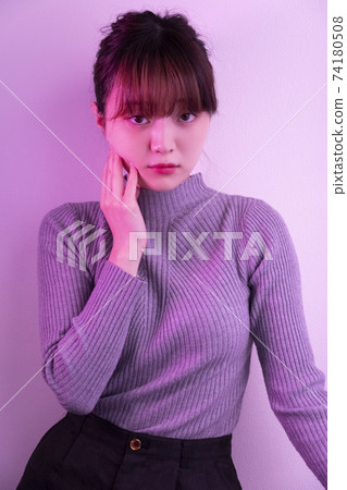Woman in the color light Woman in the color light 74180508