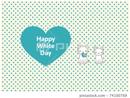 Illustration of two Chihuahuas and White Day Illustration of two Chihuahuas and White Day 74180789