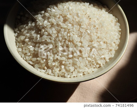 Asian food organic white rice Asian food organic white rice 74181496