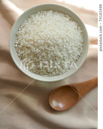 Asian food organic white rice Asian food organic white rice 74181499