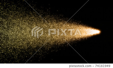 Yellow meteor, particles - Stock Illustration [74181949] - PIXTA