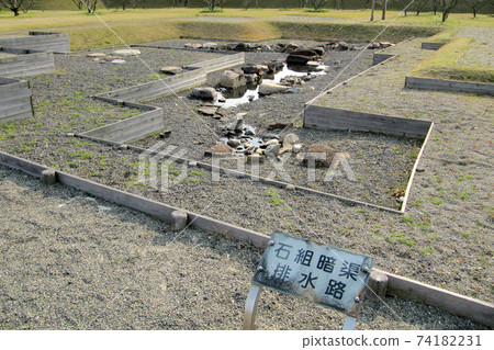 Drainage channel excavated at the ruins of Ako Castle / Ako City, Hyogo Prefecture Drainage channel excavated at the ruins of Ako Castle / Ako City, Hyogo Prefecture 74182231