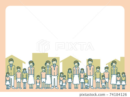 透明材料模板與好朋友的城市景觀背景 74184126