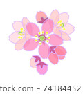 Cherry blossoms (pastel style) small bunch 74184452