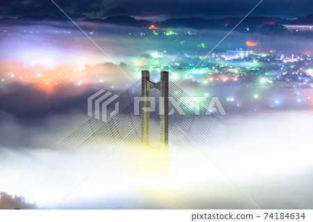 《Saitama Prefecture》 Chichibu Sea of Clouds / Night View 74184634