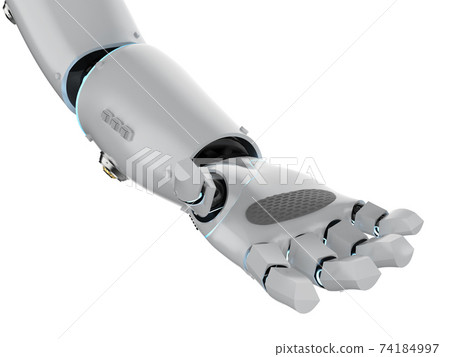 robot hand open isolated on white 74184997