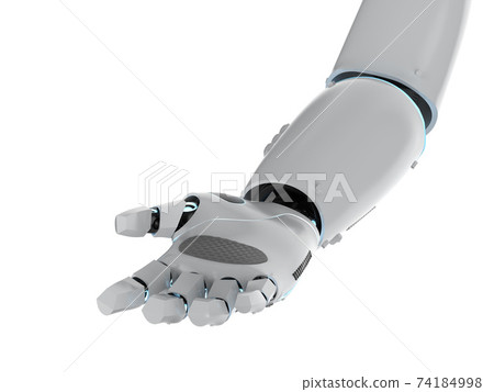 robot hand open isolated on white robot hand open isolated on white 74184998