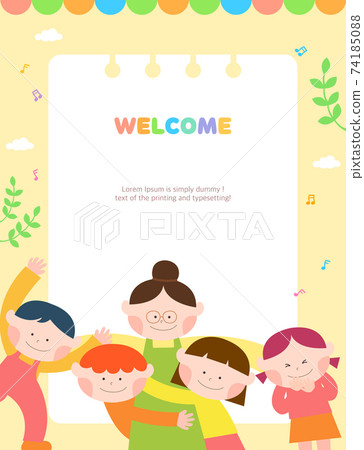 收集可愛的兒童插圖06 74185088