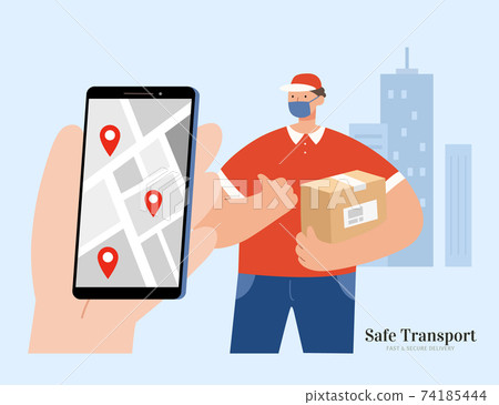 Safe and clean shipping with mask 74185444