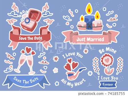 valentine illustration Vector for banner - Stock Illustration [74185755 ...