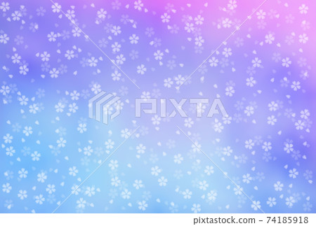 和服圖案風格背景圖櫻花圖案圖案在多彩的三色漸變中還有紫色的其他顏色 74185918