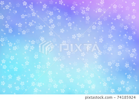 Japanese pattern background illustration Sakura pattern pattern in vivid three-color gradation There are other colors Japanese pattern background illustration Sakura pattern pattern in vivid three-color gradation There are other colors 74185924