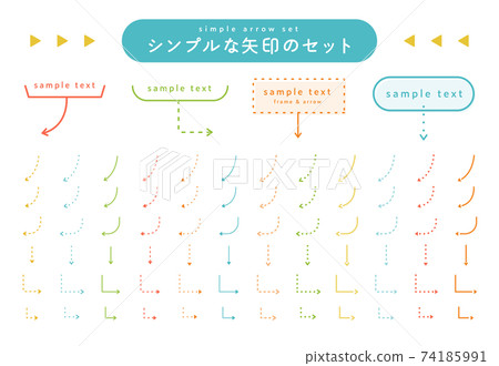 Set of arrow icons / simple / arrow / triangle / direction / sign / vector / thin / cute / frame Set of arrow icons / simple / arrow / triangle / direction / sign / vector / thin / cute / frame 74185991