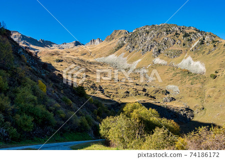Col de la Madeleine at 2000 m altitude, Rhone alps, France Col de la Madeleine at 2000 m altitude, Rhone alps, France 74186172