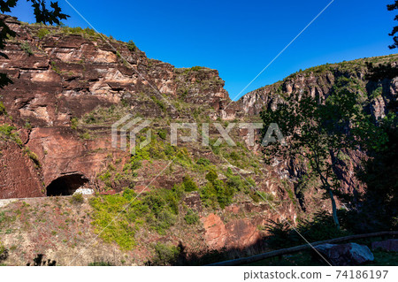 Gorges de Daluis or Chocolate canyon in Provence-Alpes, France. 74186197