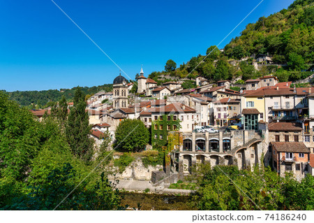 Pont en Royans in the Vercors national park, Rhone-Alpes, France 74186240